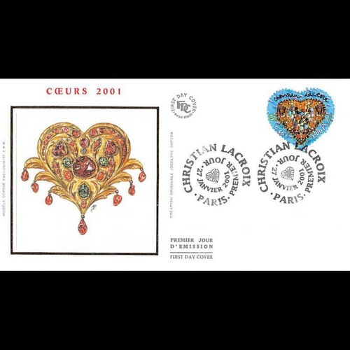 Fdc soie coeur christian - fdc,