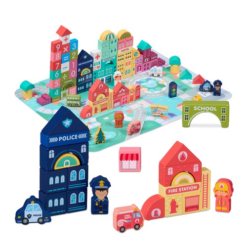 Blocs construction ville - blocs, de