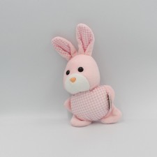 Petit doudou lapin rose vichy