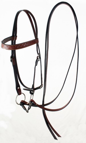 Bridon western cuir avec - bridon,