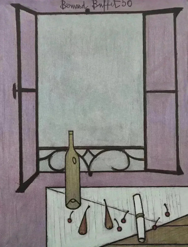 Bernard buffet la - la, fenêtre