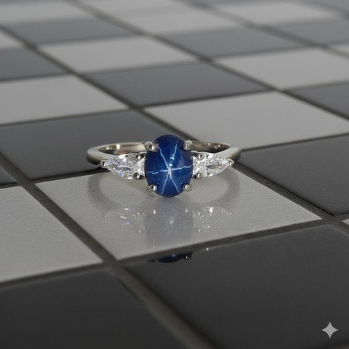 Bague saphir étoile lindy - étoile,