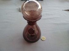 Ancienne petite carafe en verre bullé signée BIOT