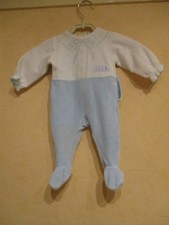 pyjama éponge Bébé  blanc
