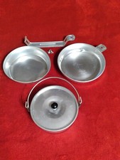  Small ALUMINUM CAMPING STORAGE CONTAINER COOKING POT 