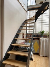 escalier bois-métal