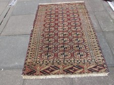 Fin Ancien Worn Main Fabriqué Traditionnel Oriental Laine Délavé Marron Tapis
