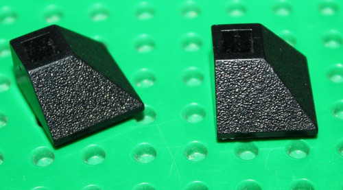 Lego black slope brick - x, ref
