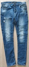 JEAN DENIM CO ? BRAGUETTE A BOUTONS COTON BLEU EFFET DÉCHIRÉ W36 L32 HOMME 44