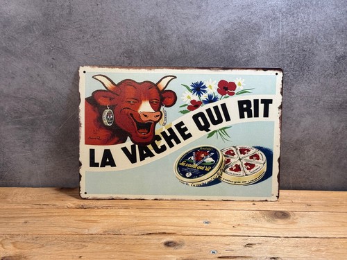 Plaque métal vache qui - métal, rit