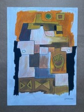 OSWALDO GUAYASAMIN Dessin sur papier (fait main) signé et estampillé...