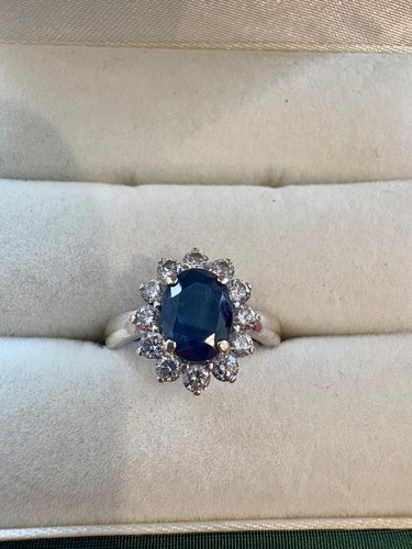 Bague marguerite saphir - bague,