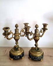 Paire de candélabres bronze
