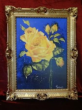 Cadre Photo Fleurs Rose Jaune