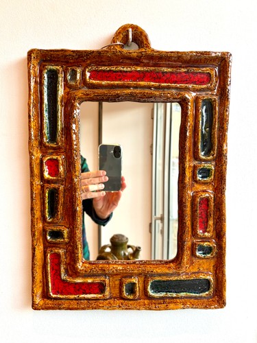 Miroir terre cuite - miroir,