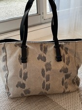 SUPERBE SAC FOURRE-TOUT EFFET REPTILE GRIS CLAIR/FONCE TOUT PAILLETE
