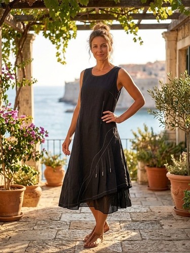 Robe été noire - robe, arty