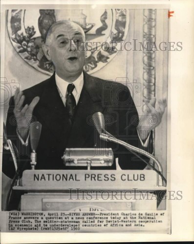 1960 press photo pres charles - photo,