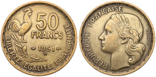 France francs 1950 - france,