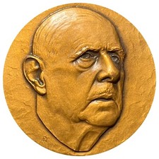 Médaille bronze " Portrait de Charles de GAULLE " J.BALM