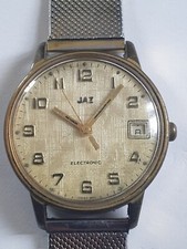 MONTRE JAZ VINTAGE ELECTRONIC A REPARER AVEC BRACELET OUVERTURE 4 CM & DATEUR