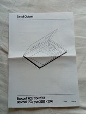 Schéma Électrique Beocord 1600 Type 2661 Beocord 1700 Type 2662 2666