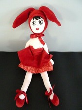 *. DOUDOU PELUCHE SEPHORA POUPEE CHAPERON ROSE ROBE ROUGE OREILLE LAPIN TTBE