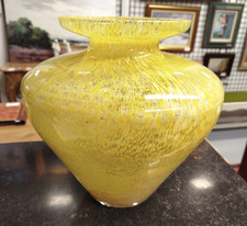 Vase En Pate De Verre JAUNE