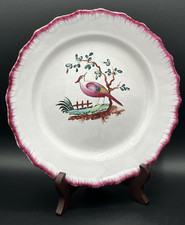 Assiette en faïence Les Islettes décor oiseau  XVIII-XIXème ?
