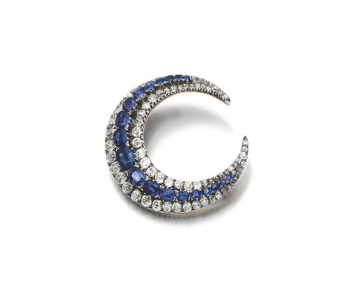Broche ancienne croissant - ancienne, de