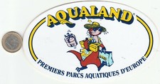 Autocollant.  Parc d'Attractions. AQUALAND Carte Postale