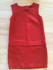 ZARA WOMAN: TRÈS JOLIE ROBE ROUGE HABILLÉE COUPE VINTAGE TAILLE M, COMME NEUVE
