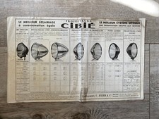 Ancienne Brochure Publicitaire Automobile Phare feux projecteur CIBIE
