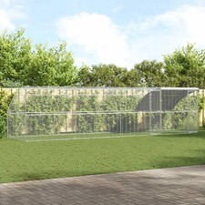 Cage à poules Argent Acier galvanisé Poulailler Enclos pour animaux vidaXL vidaX