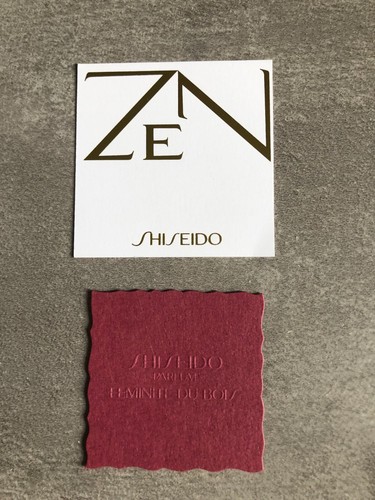 Cartes parfumées shiseido zen - cartes,