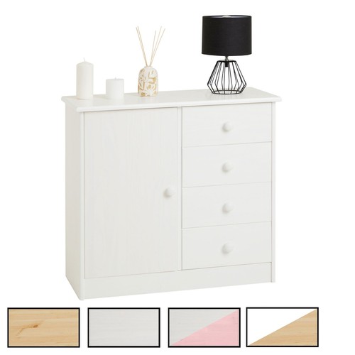 Commode pin massif avec 4 - en,