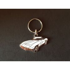 Porte-clés profil Chevrolet Corvette C2 Sting Ray cabriolet (blanc)