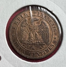 Superbe 2 Centimes Napoléon III 1862 K SPL