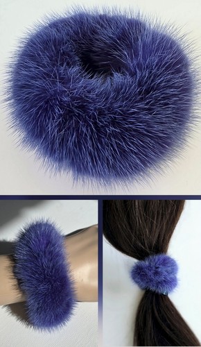 Scrunchie fourrure vison - en,