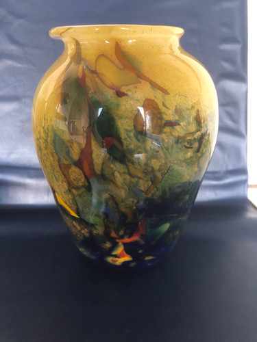 Superbe vase verre soufflé - en,
