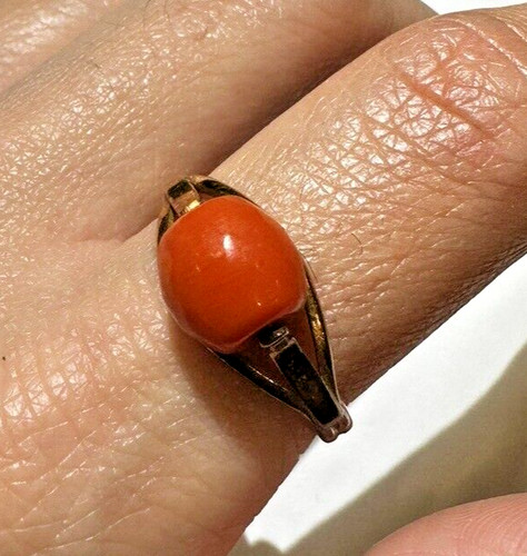 Bague vintage jaune 18k - or,