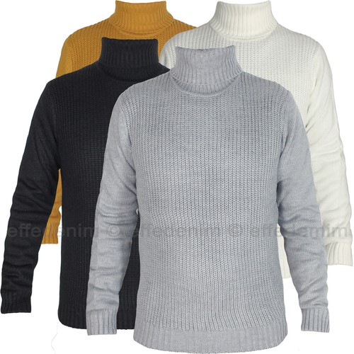Pull homme col roulé slim - pull,