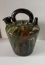 Cruche Chevrette ancien poterie Vernissé Jaspé Collection Déco Jardin