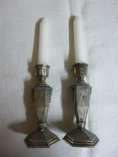 Paire bougeoirs chandelier - paire,