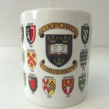 MUG PORCELAINE BLASONS ANGLAIS OXFORD UNIVERSITY