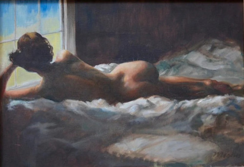 Tableau ancien huile portrait - tableau,