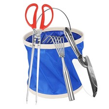 Lot de 4 pinces à crabe multifonctions et portables pour la pêche, avec