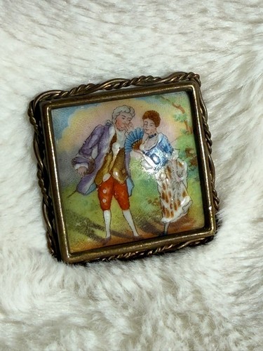 Broche ancienne porcelaine - broche, en