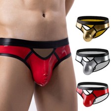 Slip À Poche Bombée Pour Hommes Sous-Vêtements Sexy Culotte Douce Taille /