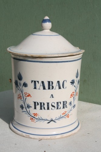 Pot ancien faience tabac - ancien, en